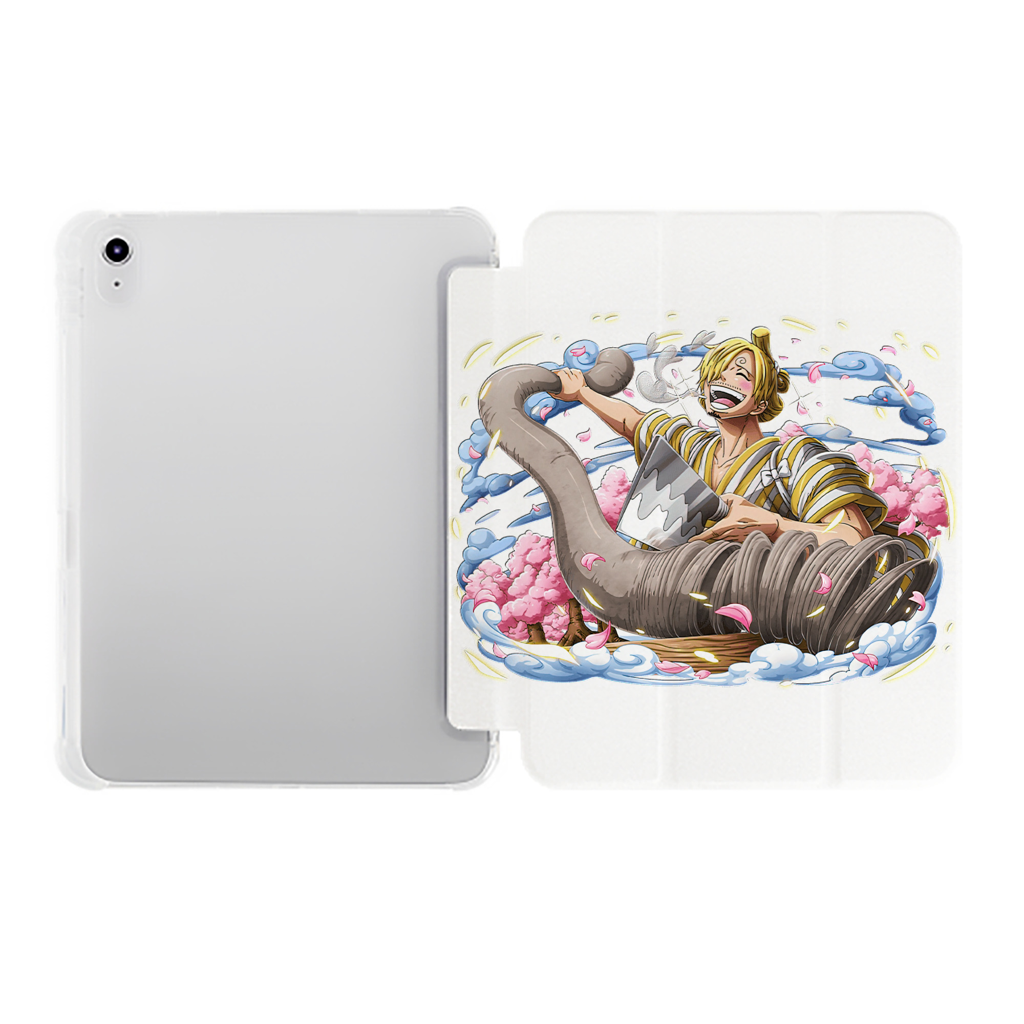 （画像用） ワンピース サンジ ONE PIECE Sanji IPad ケース ペン収納付き 三つ折りスタンド PUレザー×シリコン 対応機種9.5/10.5/10.9インチ